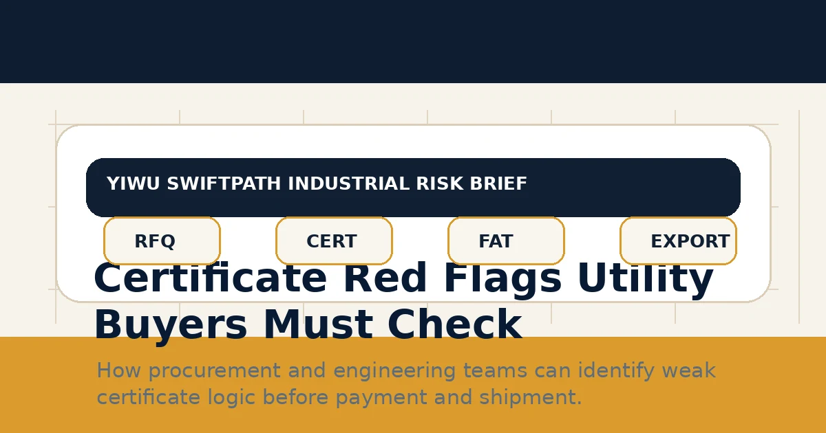 Certificate Red Flags Utility Buyers Must Check thumbnail for industrial buyer risk guide